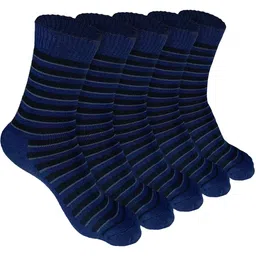 Heelium Men Pack Of 5 Odour-Free Breathable Bamboo Crew Length Socks-54