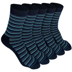Heelium Men Pack Of 5 Odour-Free Breathable Bamboo Crew Length Socks-34