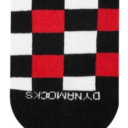 Dynamocks Unisex Red & Black Patterned Calf-Length Socks image 2