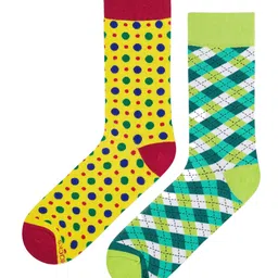 Dynamocks Unisex Pack of 2 Patterned Calf-Length Socks image 2