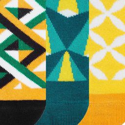 Dynamocks Pack Of 6 Patterned Ankle-Length Socks image 3