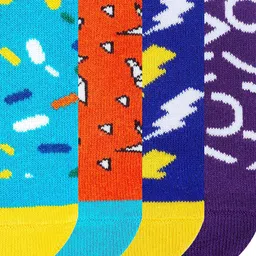Dynamocks Pack Of 4 Patterned Ankle-Length Socks image 4
