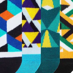 Dynamocks Pack Of 4 Patterned Ankle-Length Socks image 2