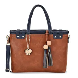 Butterflies Colourblocked Structured Handheld Bag-31