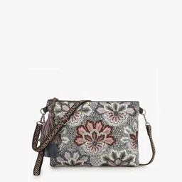 Anekaant Multicoloured Embellished Structured Sling Bag with Tasselled-2