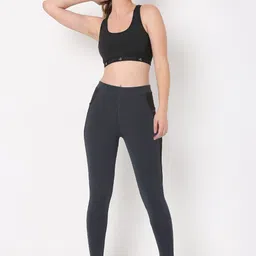 Smarty Pants Women Grey Solid Cotton Ankle-Length Tights-image-79