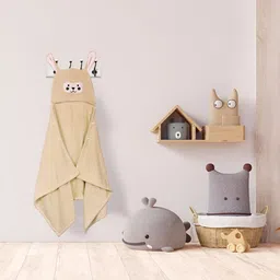 Cortina Beige & Pink 380 GSM Baby Hooded Bath Towel-49