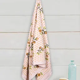 RANGOLI Beige Printed 450 GSM Pure Cotton Bath Towels-picture-33