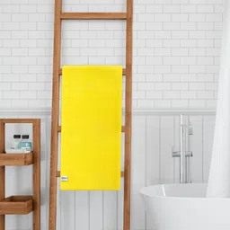 Softspun Microfiber Yellow 350 GSM Bath Towel-46