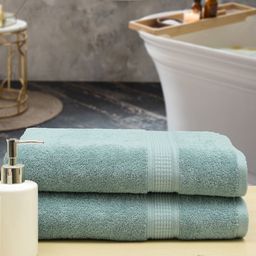 Aura TRIO Green 2 Pieces Cotton Bath Towels 550 GSM-image-94