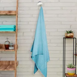 CURIOUS LIFESTYLE Blue Striped 400 GSM Pure Cotton Bath Towel-image-94