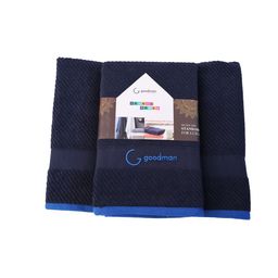 GOODMAN GLOBUS Navy Blue & Blue 1 Striped Cotton 600 GSM Bath Towel-image-38
