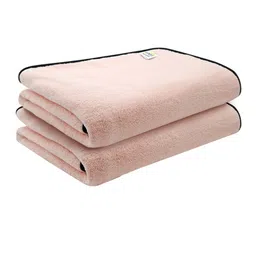 Softspun Microfiber 2 Pcs Pink 280 GSM Quick Dry Bath Towels-image-81