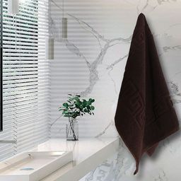 Kuber Industries Brown & White Set Of 4 400 GSM Cotton Bath Towels-17