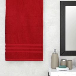 Cantabil Red Solid 400 GSM Pure Cotton Bath Towel-11
