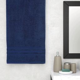 Cantabil Unisex Navy Blue Solid 400 GSM Pure Cotton Bath Towel-picture-11