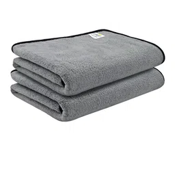 Softspun Microfiber Grey & Black 2 Pieces 300 GSM Anti-Bacterial Bath Towels-20