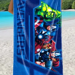 Marvel Blue & Red Avengers Printed Cotton 350 GSM Bath Towel-11