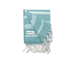 Indihaus Teal Blue Striped 250 GSM Bath Towel-27