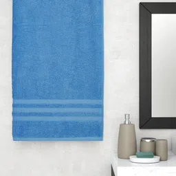 Cantabil Blue Solid 400 GSM Pure Cotton Bath Towel-image-86