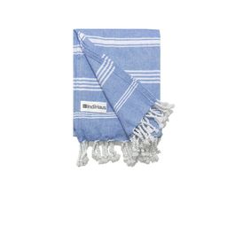 Indihaus Blue & White Striped Cotton 250 GSM Bath Towel-57