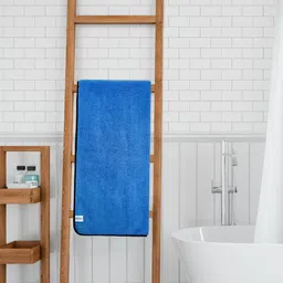 Softspun Microfiber Blue Microfiber Anti-Bacterial Extra Safe Bath Towel-76
