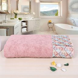 RANGOLI Sun Shine Peach Solid 550 GSM 100% Cotton Bath Towel-43