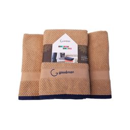 GOODMAN GLOBUS Beige 1 Striped Cotton 600 GSM Bath Towel-image-77