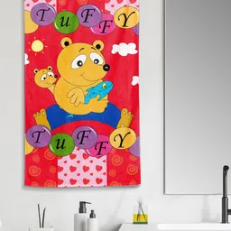 YK Kids Kids Tuffy Cartoon Printed Medium Cotton Bath Towel in 300 GSM-picture-40