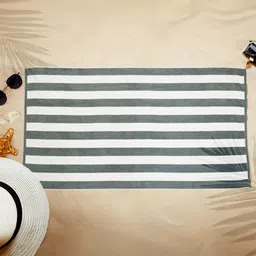 MYTRIDENT Classic Cabana Blue & White Striped Pure Cotton Bath Towel-19