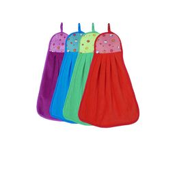 Kuber Industries Set Of 4 Assorted 110 GSM Super Absorbent Cotton Hanging Hand Towels-3