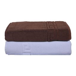 Kuber Industries Brown & White Set of 2 Cotton 400 GSM Bath Towels image 3