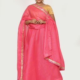 Silvermerc Designs Lehariya Cotton Ready to Wear Lehenga & Unstitched Blouse With Dupatta-picture-50