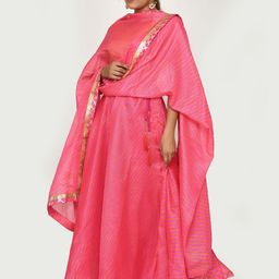 Silvermerc Designs Lehariya Cotton Ready to Wear Lehenga & Unstitched Blouse With Dupatta image 4