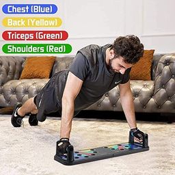 livox Push-up Board, 9 in 1 Body Building Push Up Rack Board Fitness Equipment Home Practice Chest Muscle Arm Muscle Multi-Function Push-ups Board And Skipping Rope - Jump Rope for Exercise image 4