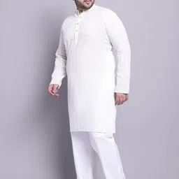 SOJANYA PLUS Self Design Pure Cotton Kurta With Pyjamas & With Nehru Jacket image 3