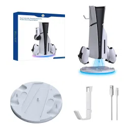 JYS Dual Controller Fast Charging Dock With Hanger PS5 Slim Dual Controller Charger For PlayStation 5 Slim (Disc & Digital) - RS8543 JYS Dual Controller Fast Charging Dock With Hanger PS5 Slim Dual Controller Charger For PlayStation 5 Slim (Disc & Digital) - RS8543-18