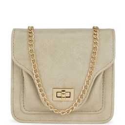 Globus Women Textured Twistlock Party Sling Bag With Detachable Chain Strap-image-3