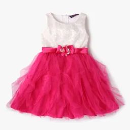 kg frendz Girls Embroidered Fit & Flare Dress-picture-0