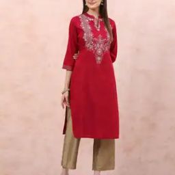 rangriti Women Embroidered Straight Kurta with Pants-picture-25