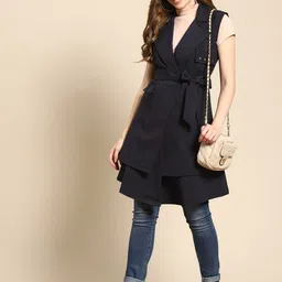 woowzerz PU Solid Coat For Women-picture-33