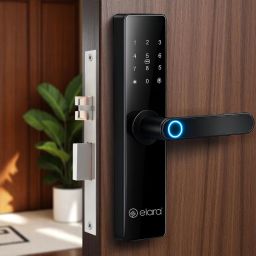 Elara Nova Pro Smart Lock with Fingerprint Scanner, RFID Card Reader, PIN Code, Anti-Theft Alerts, 2-Year Warranty, Black, Smart Door Lock-5