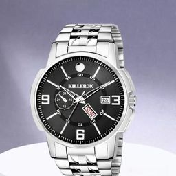 killer Timewear Stainless Steel Chain Watch For Mens Quartz Wrist Hands Branded Classic Analog Watch - For Men Trending Day-Date Functioning Adult Water Resistant Scratch Resistant Boys Watch-picture-20