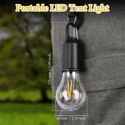 mz T01 (CAMPING LED LAMP) 3 Light Modes, Retro Design with Type C USB Charging 5 hrs Bulb Emergency Light image 4