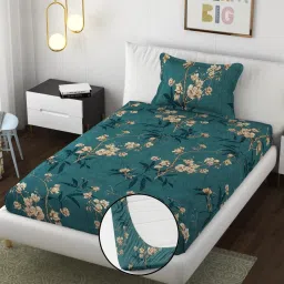 350 TC Cotton Single Printed Fitted (Elastic) Bedsheet-10