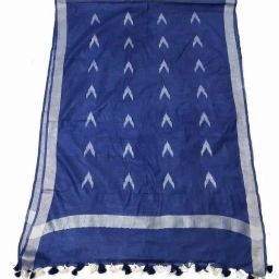 Linen Blend Self Design, Woven Purple Women Dupatta-image-85
