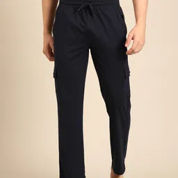 pepe jeans Men Solid Dark Blue Track Pants-picture-47
