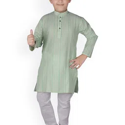 Pro-Ethic STYLE DEVELOPER Boys Green Kurta with Pyjamas-55