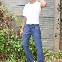 Thomas Scott Men Smart Bootcut Clean Look Light Fade Stretchable Jeans image 4