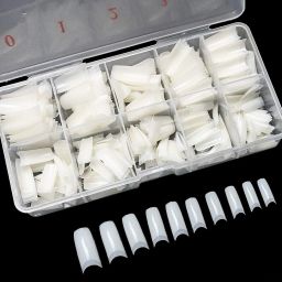 Artificial Reusable Nails Set With Glue For Girls/Women WHITE-image-14